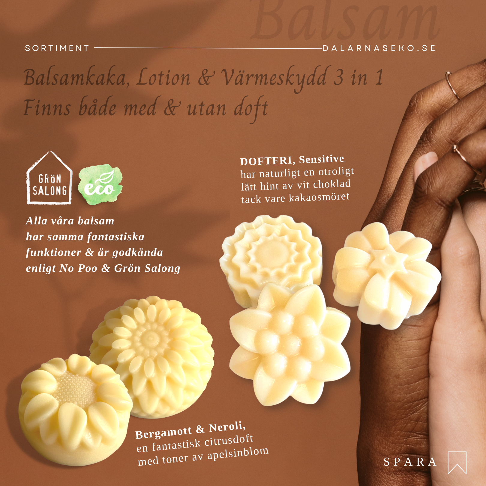 Bergamott & Neroli, Balsamkaka, Lotion & Värmeskydd 3 in 1 - Dalarnaseko.se