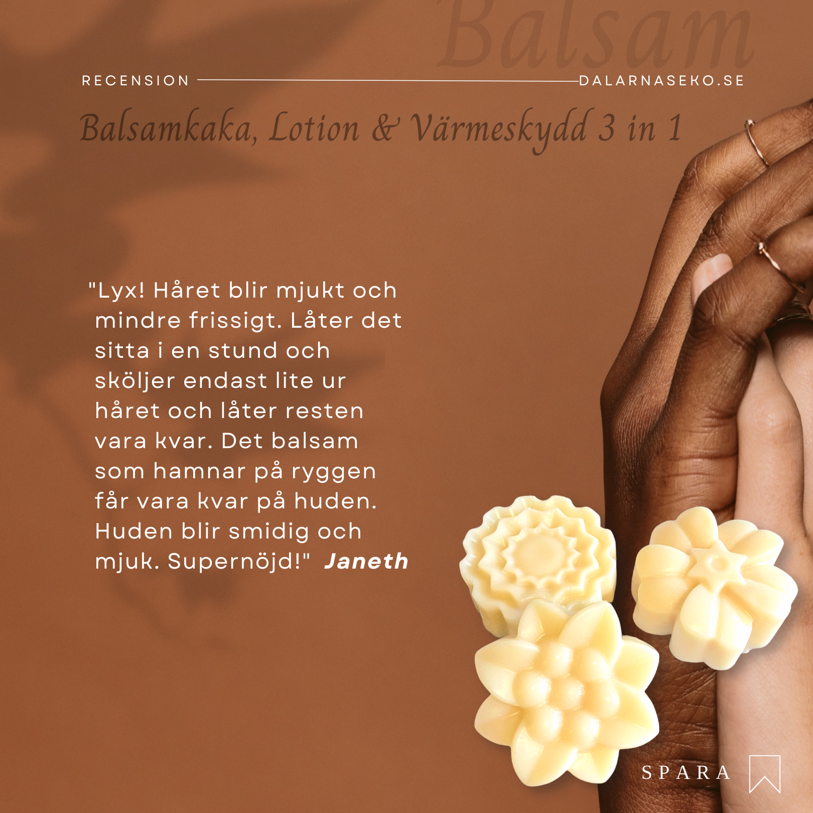 Balsamkaka UTAN DOFT, Lotion & Värmeskydd 3 in 1 - Dalarnaseko.se