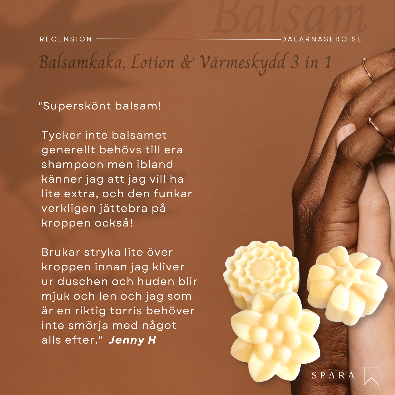 Balsamkaka UTAN DOFT, Lotion & Värmeskydd 3 in 1 - Dalarnaseko.se