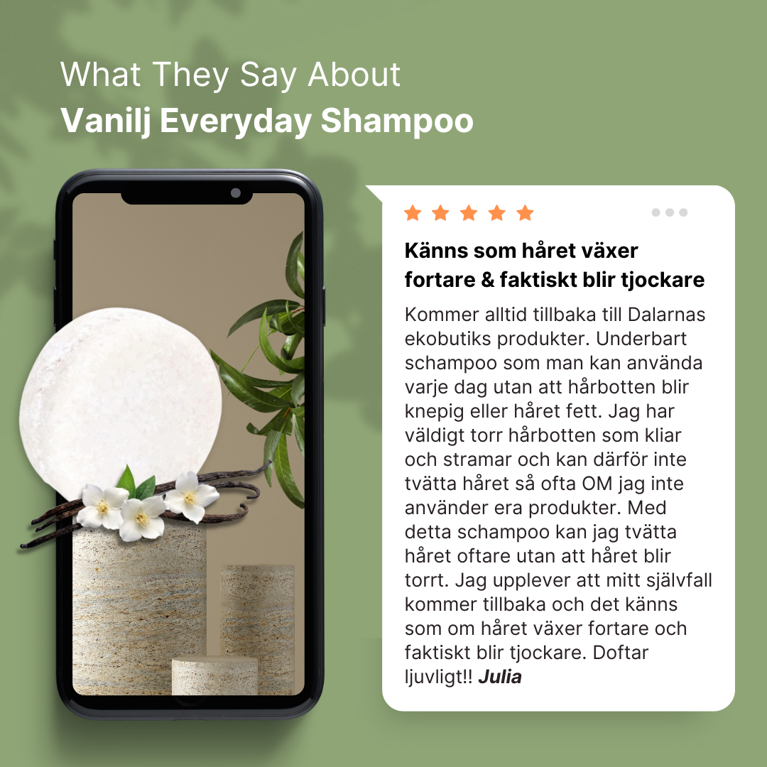 Schampokaka Vanilla Everyday Shampoo for Oily & Straight Hair - Dalarnaseko.se