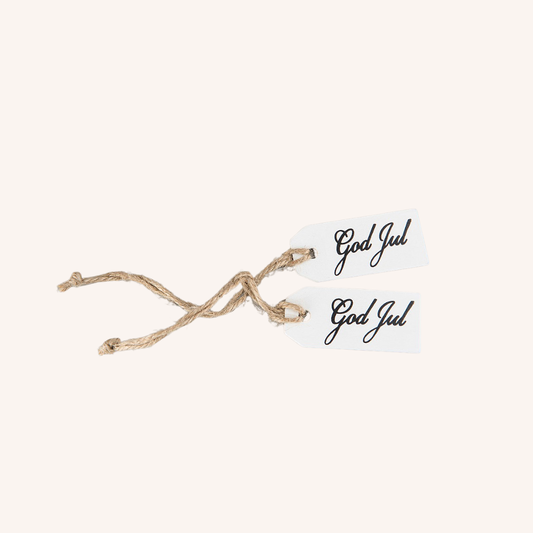 God Jul Etikett - Hängtag i Trä