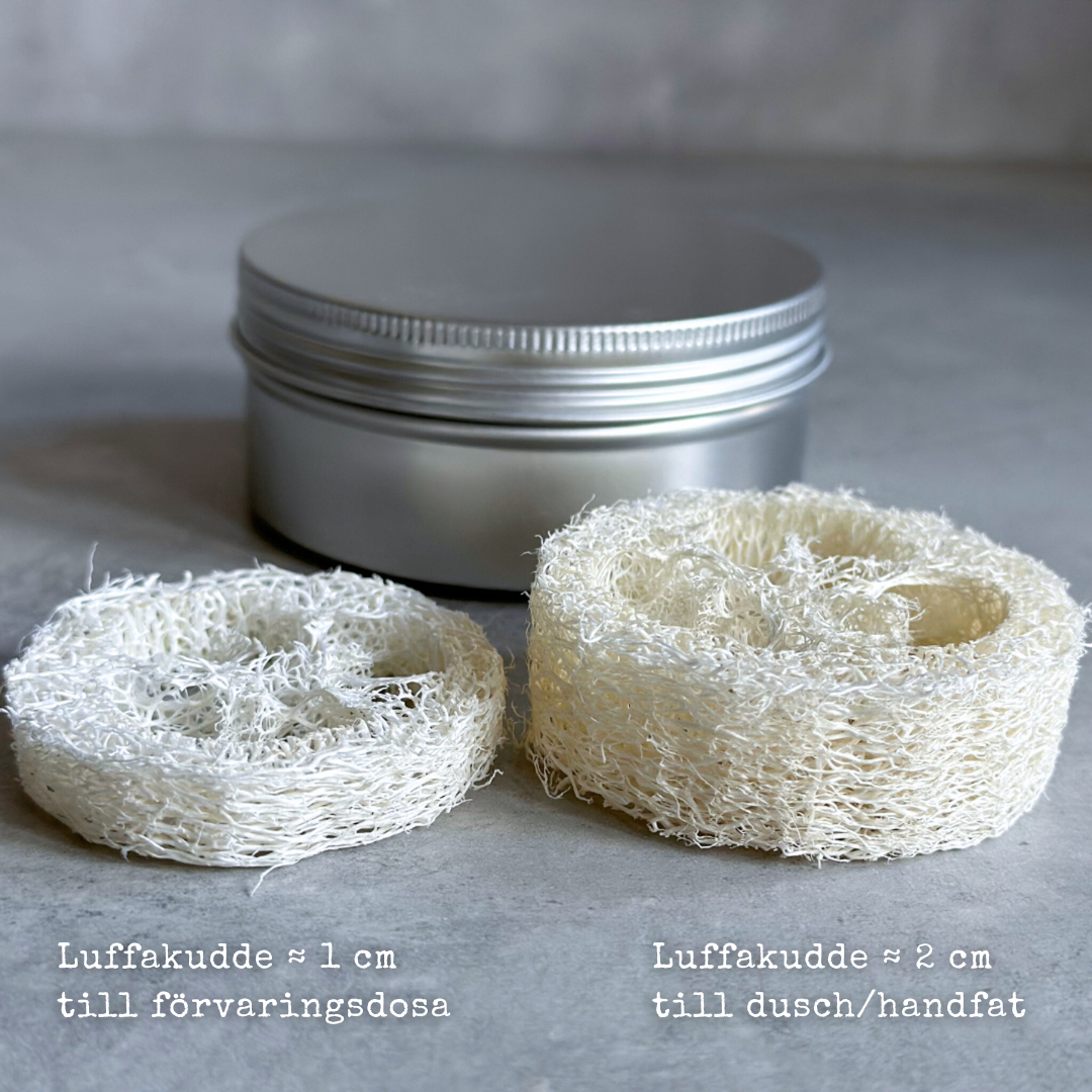 Luffakudde 1 cm - Naturens egna tvålfat till förvaringsdosa 150 - Dalarnaseko.se