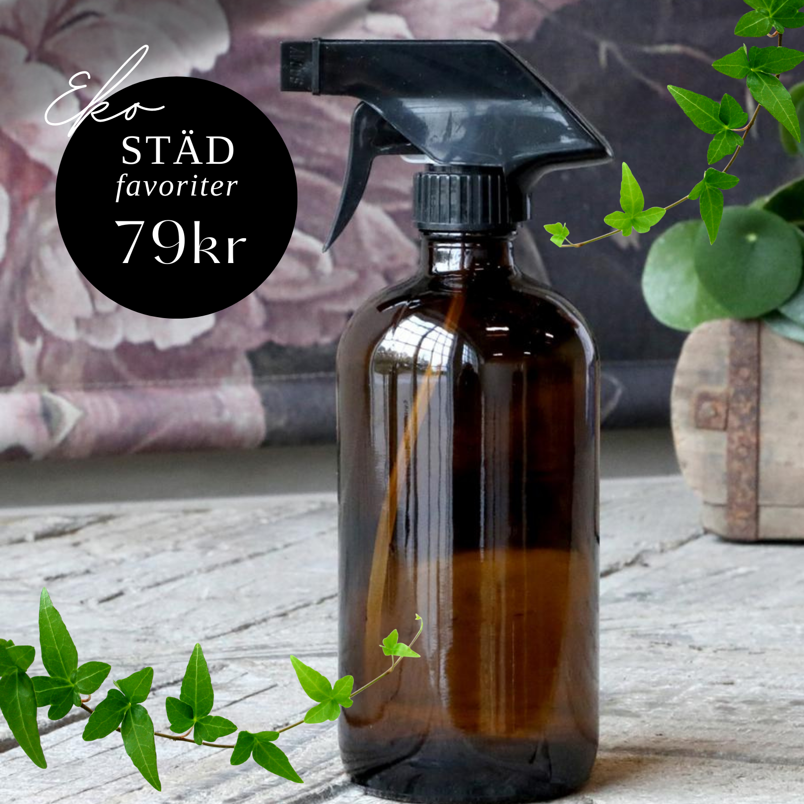 SPRAYFLASKA I GLAS - MOCCA - 480 ML - Dalarnaseko.se