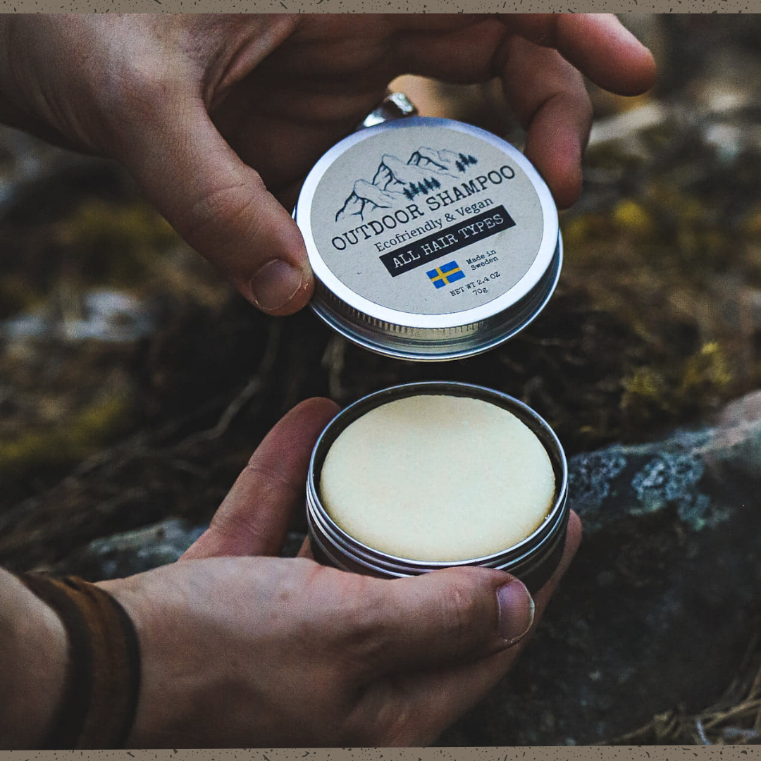 Outdoor Shampoo 70 g, 3 in 1: Schampo, Balsam & Tvål (Schampokaka Sensitive) - Dalarnaseko.se