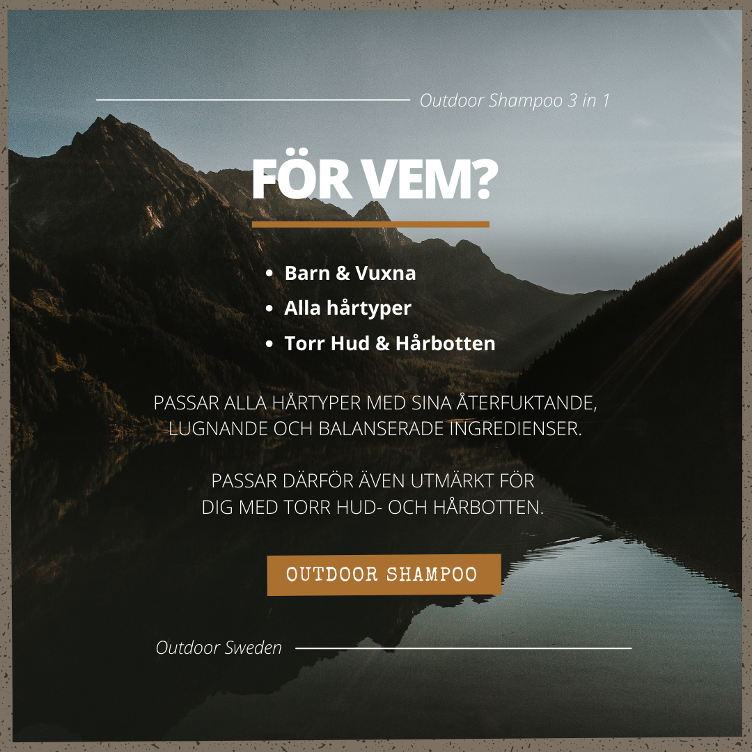 Outdoor Shampoo 70 g, 3 in 1: Schampo, Balsam & Tvål (Schampokaka Sensitive) - Dalarnaseko.se