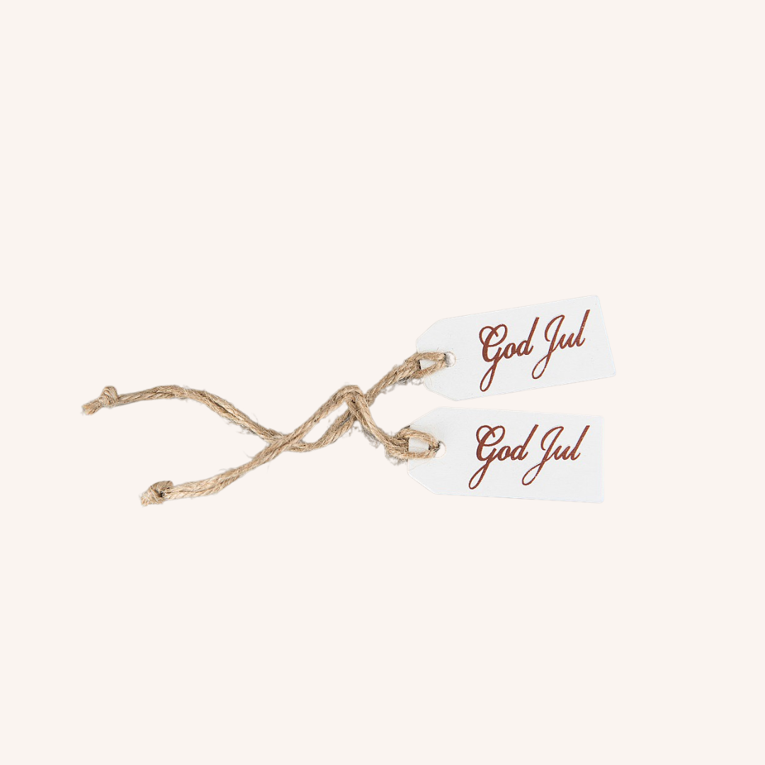 God Jul Etikett - Hängtag i Trä